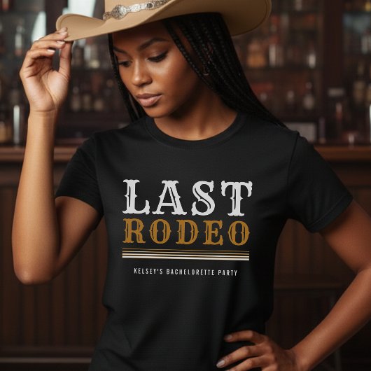 Laatste Rodeo Bachelorette Bruiloft T-shirt Bruin