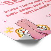 Laatste Rodeo Bachelorette Mimosa Bar Tafelbord Poster (Hoek)