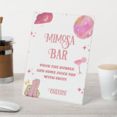 Laatste Rodeo Bachelorette Mimosa Bar Tafelbord Reclamebord Met Voetstuk (Insitu)