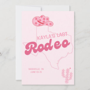 Laatste Rodeo Bachelorette Party Sjabloon Kaart