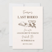 Laatste Rodeo Bachelorette Uitnodiging en Reissche (Voorkant)