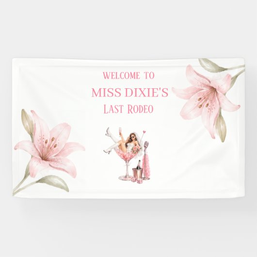 Laatste Rodeo Bachelorette Week Feest Spandoek (Horizontaal)