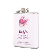 Laatste Rodeo Bachelorette Weekend Aangepaste roze Heupfles (Links)