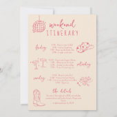 Laatste rodeo Bachelorette Weekend Funky hand gete Kaart (Achterkant)