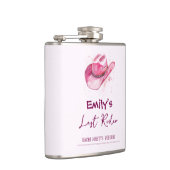 Laatste Rodeo Bachelorette Weekend Op maat roze fl Heupfles (Rechts)