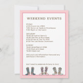 Laatste Rodeo Bachelorette Weekend Party Kaart (Achterkant)