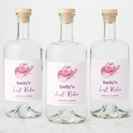 Laatste Rodeo Bachelorette Weekend Pink Liquor Lab Likeurfles Etiket