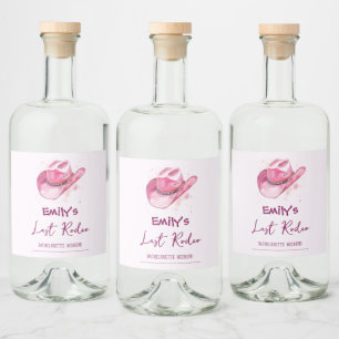 Laatste Rodeo Bachelorette Weekend Pink Liquor Lab Likeurfles Etiket