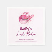 Laatste Rodeo Bachelorette Weekend | Pink Napkins Servet (Voorkant)