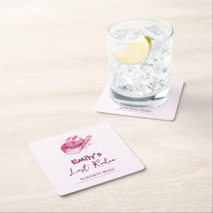 Laatste Rodeo Bachelorette-weekend   Roze coaster Kartonnen Onderzetters
