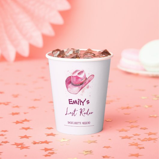 Laatste Rodeo Bachelorette Weekend | Roze Papieren Bekers (Insitu)