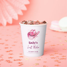 Laatste Rodeo Bachelorette Weekend | Roze Papieren Papieren Bekers