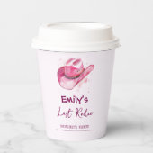 Laatste Rodeo Bachelorette Weekend | Roze Papieren Papieren Bekers (Voorkant)