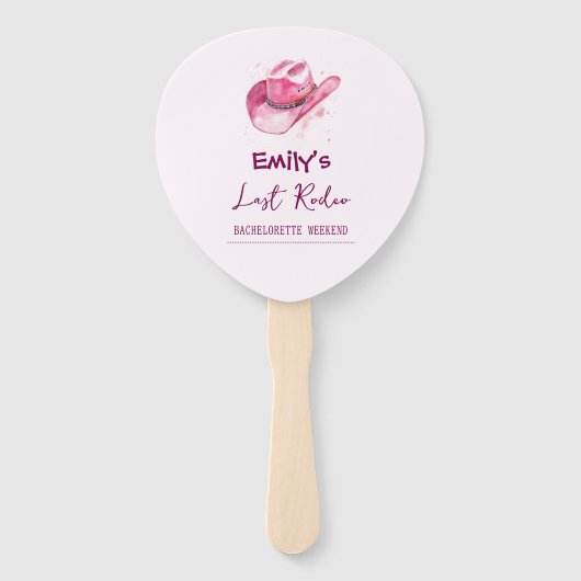 Laatste Rodeo Bachelorette Weekend | Roze set fans Handwaaier (Voorkant)