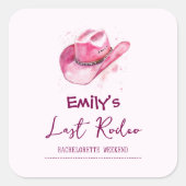 Laatste Rodeo Bachelorette-weekend | Roze sticker (Voorkant)
