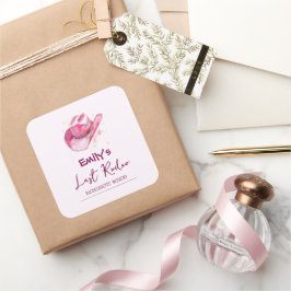 Laatste Rodeo Bachelorette-weekend | Roze sticker