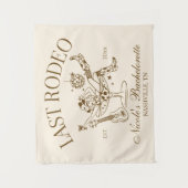 Laatste Rodeo Banner Aangepaste Westerse Bachelore Wandkleed (Voorkant)
