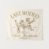 Laatste Rodeo Banner Aangepaste Westerse Bachelore Wandkleed (Voorkant (horizontaal))