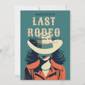 Laatste Rodeo  Blauw Blauwgroen vrijgezellenweeken Kaart (Voorkant)