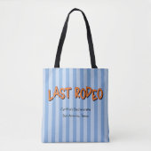 Laatste Rodeo Blauw + Sinaasappel Bachelorette Cow Tote Bag (Voorkant)