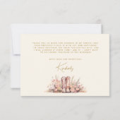 Laatste Rodeo Boots Floral Cowgirl Vrijgezellenfee Bedankkaart (Achterkant)