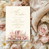 Laatste Rodeo Boots Floral Cowgirl Vrijgezellenfee Kaart