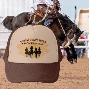 Laatste Rodeo Bruidsjonker Aangepaste Naam Cowboy  Trucker Pet