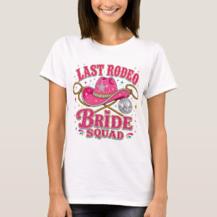 Laatste Rodeo BruidsSquad Disco Cowgirl Vrijgezell T-shirt