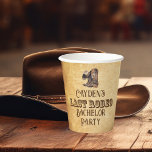 Laatste Rodeo Cowboy Grunge Brown vrijgezellenfees Papieren Bekers<br><div class="desc">Ze roepen alle cowboys op om de laatste rodeo van hun zuidelijke vriend te vieren. Een bruin paar cowboylaarzen en pet zitten bovenop een grunge vervaagde perkament-stijl bachelorparty papieren bekers voor een goede tijd met je westerne vrienden uit het land. Een cool wild west thema vrijgezellenfeest.</div>