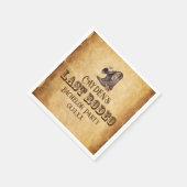 Laatste Rodeo Cowboy Grunge Brown vrijgezellenfees Servet (Hoek)