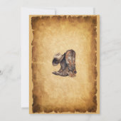 Laatste Rodeo Cowboy vrijgezellenfeest Grunge Brow Kaart (Achterkant)