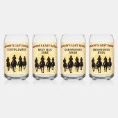 Laatste Rodeo Cowboys Sunset Bachelor Bierset Blikvorm Glas (Voorkant)