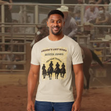 Laatste Rodeo Cowboys Sunset Groom's Naam Bachelor