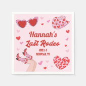 Laatste Rodeo Cowgirl Bachelorette Cocktail Napkin Servet (Voorkant)