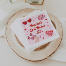 Laatste Rodeo Cowgirl Bachelorette Cocktail Napkin