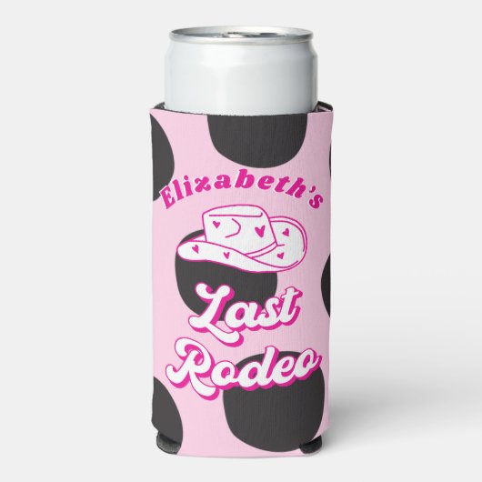 Laatste Rodeo Cowgirl Bachelorette Favor Seltzer Blikjeskoeler (Seltzer Voorkant)