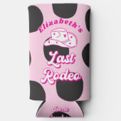 Laatste Rodeo Cowgirl Bachelorette Favor Seltzer Blikjeskoeler (Voorkant)