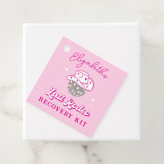 Laatste Rodeo Cowgirl Bachelorette Herstelt Kit Bedankjes Labels (In situ)