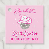 Laatste Rodeo Cowgirl Bachelorette Herstelt Kit Bedankjes Labels (Voorkant)