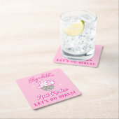 Laatste Rodeo Cowgirl Bachelorette Let's Go Meisje Kartonnen Onderzetters (Insitu)