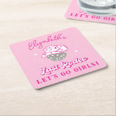 Laatste Rodeo Cowgirl Bachelorette Let's Go Meisje Kartonnen Onderzetters (Schuin)