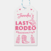 Laatste Rodeo Cowgirl Bachelorette Party Cadeaulabel (Achterkant)