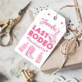 Laatste Rodeo Cowgirl Bachelorette Party Cadeaulabel
