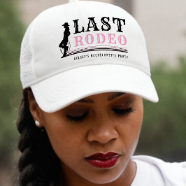 Laatste Rodeo Cowgirl Bachelorette Party Roze Trucker Pet
