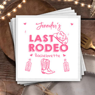 Laatste Rodeo Cowgirl Bachelorette Party Servet