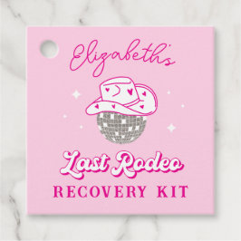 Laatste Rodeo Cowgirl Bachelorette Recovery Kit Bedankjes Labels