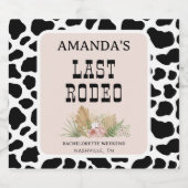 Laatste Rodeo Cowgirl Bachelorette Weekend Party Bier Etiket (Enkel label)