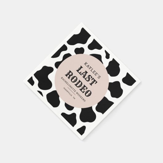 Laatste Rodeo Cowgirl Bachelorette Weekend Party Servet (Hoek)