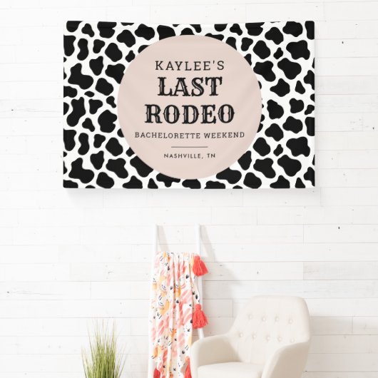 Laatste Rodeo Cowgirl Bachelorette Weekend Party Spandoek (Insitu)