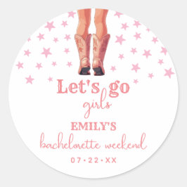 Laatste Rodeo Cowgirl Bachelorette Weekend Ronde Sticker